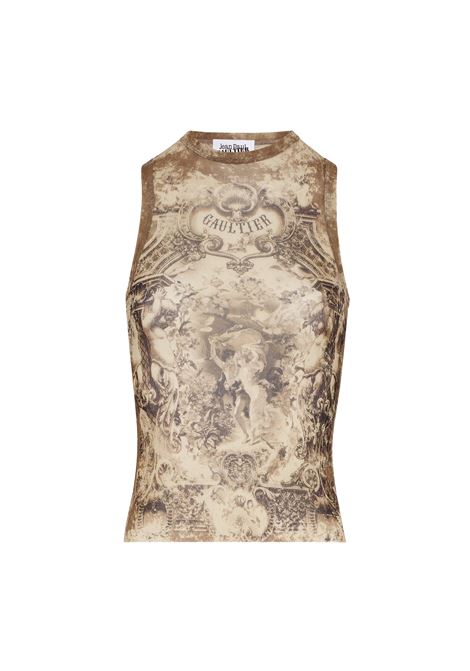 tank top mesh printed médaillon donna multicolor JEAN PAUL GAULTIER | 25/03-W-TO304-M006P6965